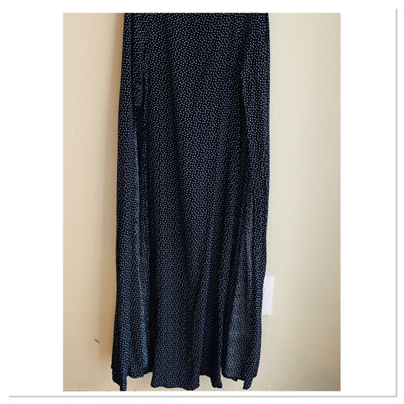 Sirena Off Shoulder Double Slit Dress Black White Heart Print Size Large - Picture 6 of 12